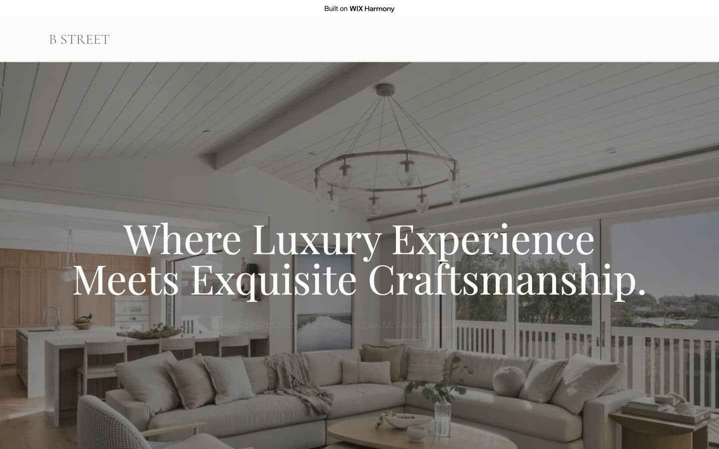 B Street Design concept homepage