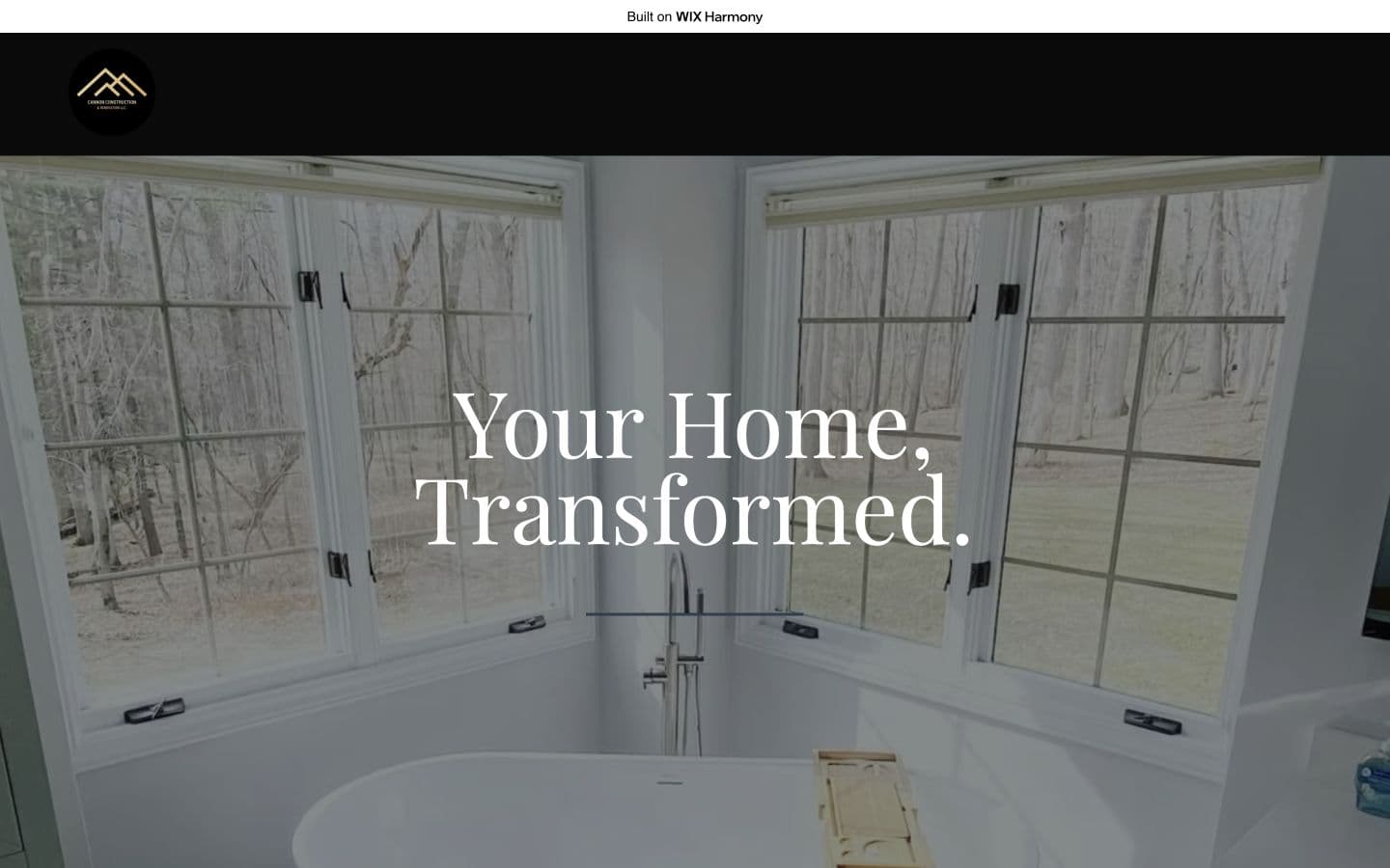 Cannon Construction concept homepage