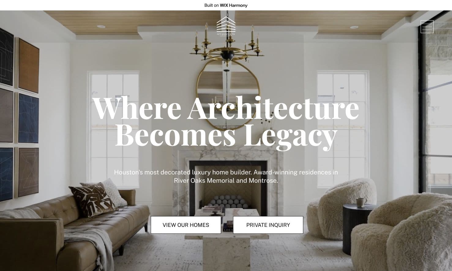 Fifty Seventh & 7th Luxury Homes concept homepage