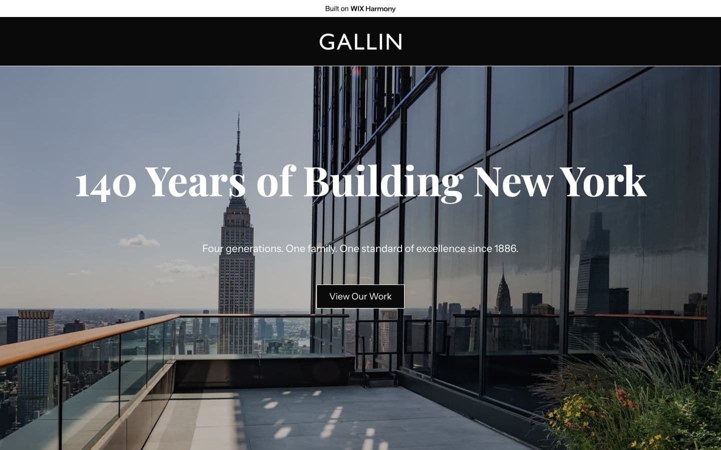 John Gallin and Son concept homepage