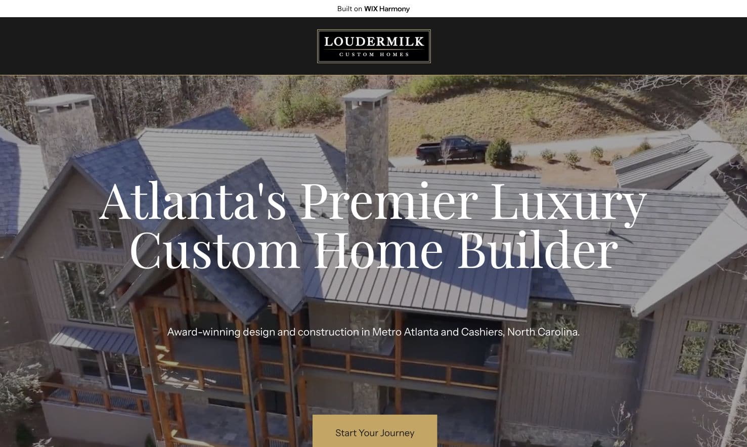 Loudermilk Homes concept homepage