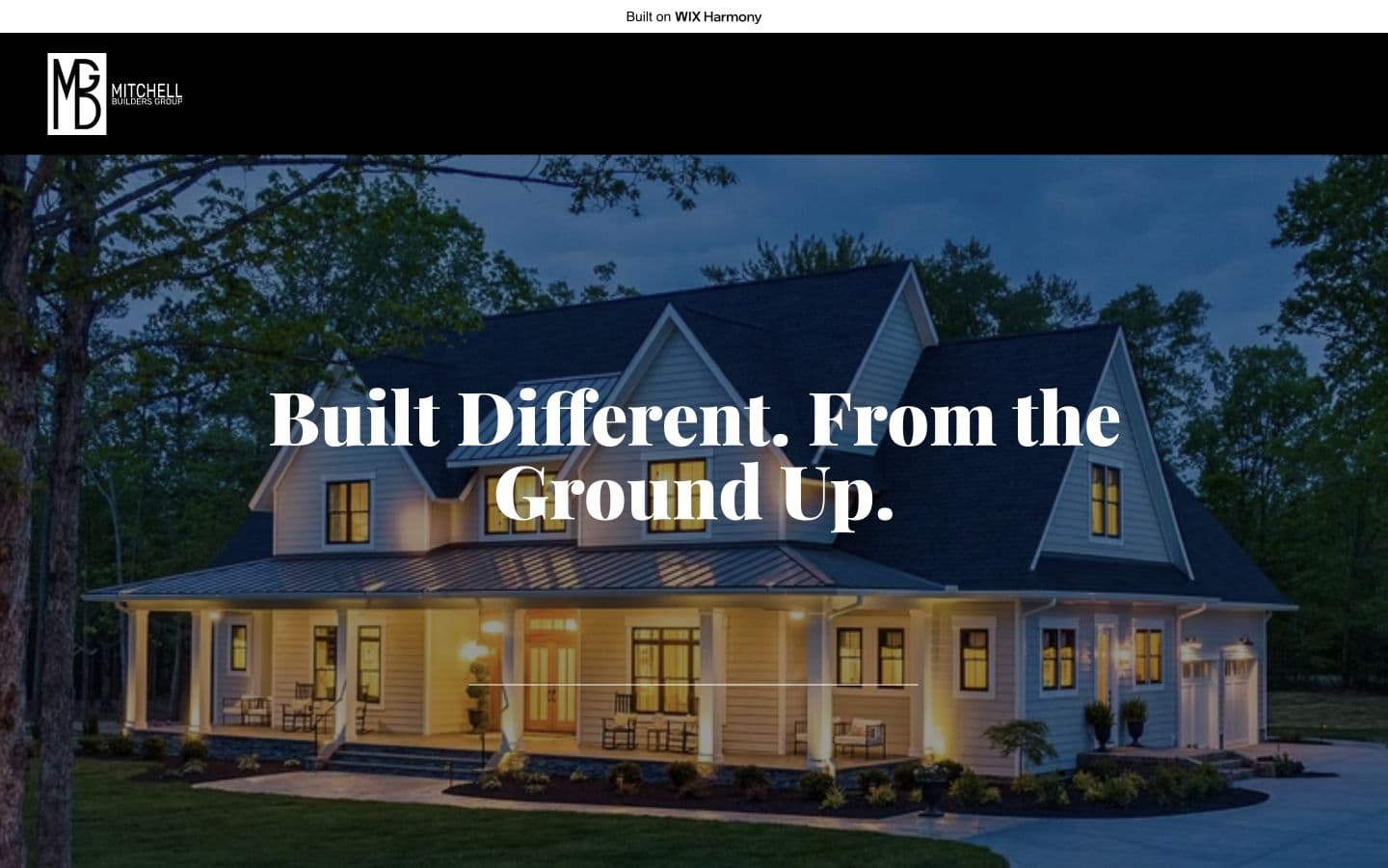 Mitchell Builders Group concept homepage